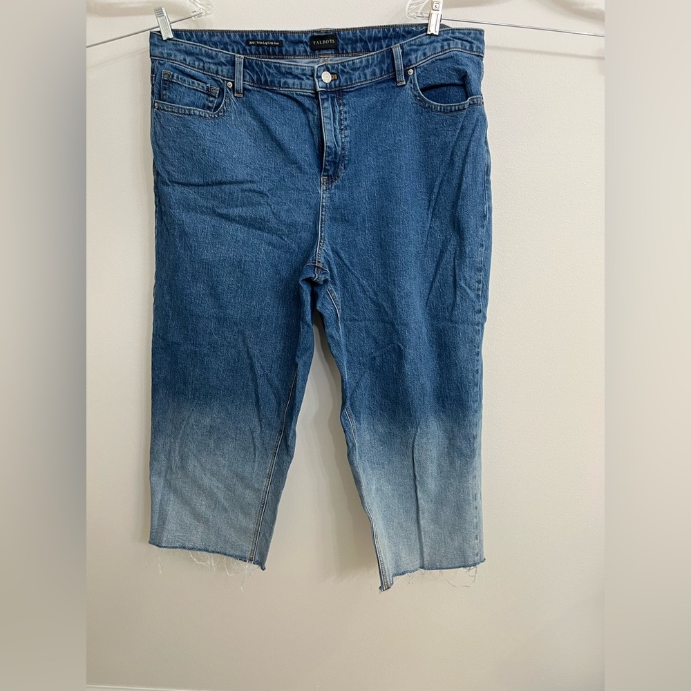 Like New!! Talbots Wide Leg Crop Jeans Size 20W